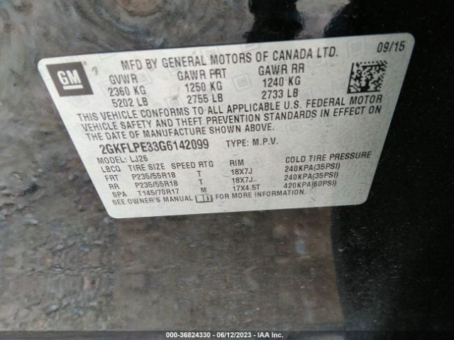 2GKFLPE33G6142099 GMC Terrain Slt
