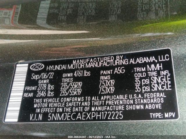 5NMJECAEXPH172225 Hyundai Tucson Limited