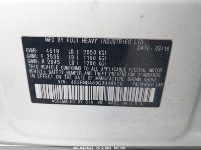 4S3BNBA69G3048520 Subaru Legacy 2.5i