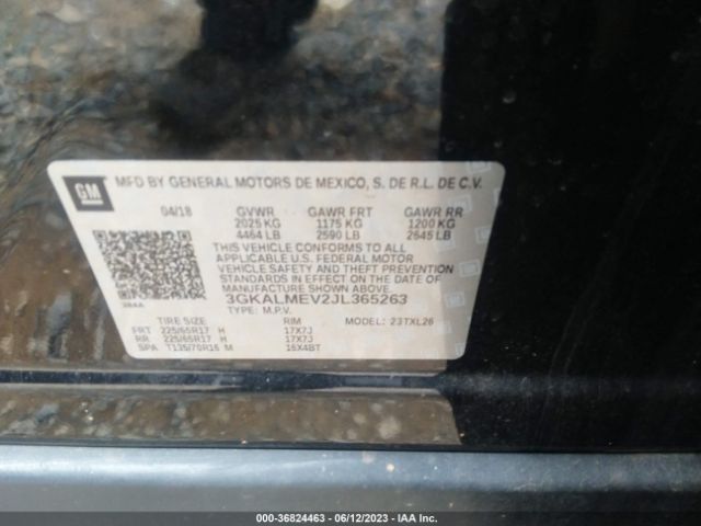 3GKALMEV2JL365263 GMC Terrain Sle
