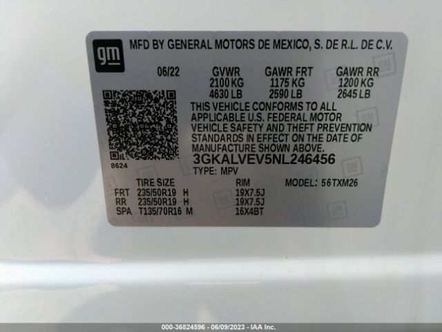 3GKALVEV5NL246456 GMC Terrain Slt