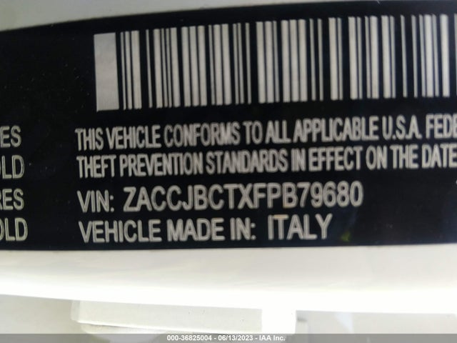ZACCJBCTXFPB79680 Jeep Renegade Trailhawk