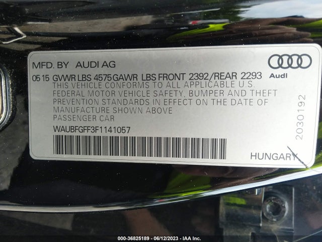 WAUBFGFF3F1141057 Audi S3/a3 2.0t Premium