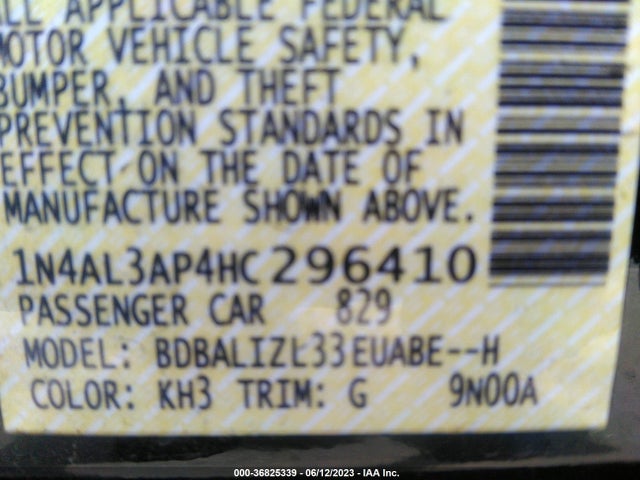 Nissan Altima 2.5 Sv 2017 1N4AL3AP4HC296410 Image 9