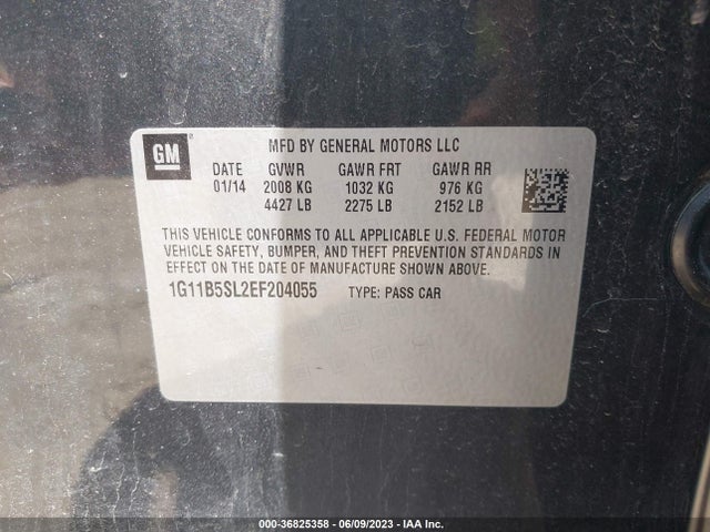 Chevrolet MALIBU LS 2014 1G11B5SL2EF204055 Image 9