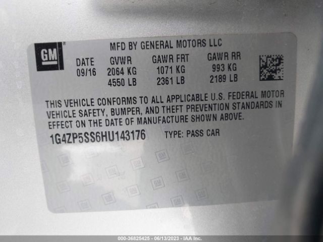 1G4ZP5SS6HU143176 Buick Lacrosse Essence