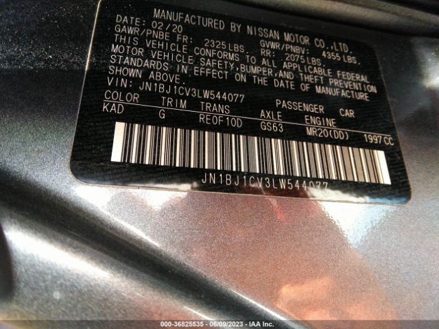 JN1BJ1CV3LW544077 Nissan Rogue Sport S