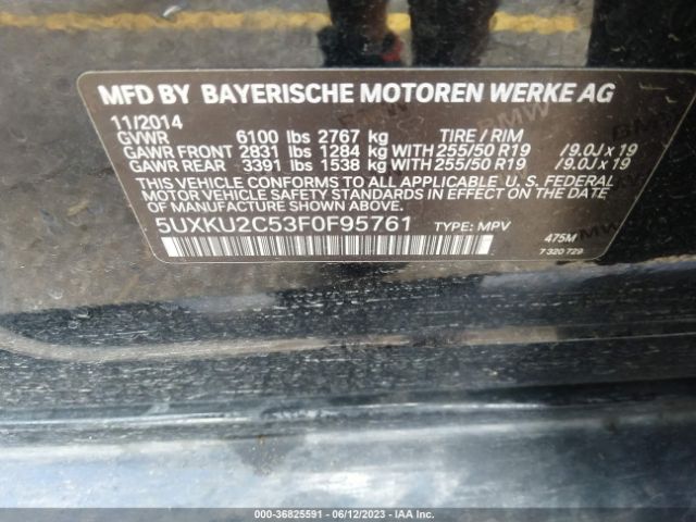 5UXKU2C53F0F95761 BMW X6 Xdrive35i