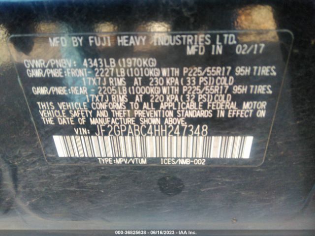 JF2GPABC4HH247348 Subaru Crosstrek Premium
