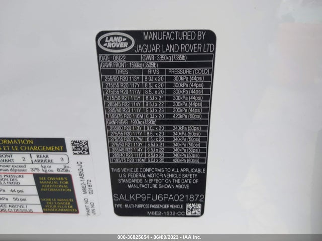 2023 Land Rover New Range Rover, VIN: SALKP9FU6PA021872