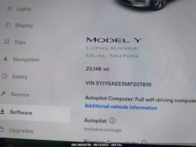 5YJYGAEE5MF207810 Tesla Model Y Long Range