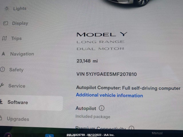 5YJYGAEE5MF207810 Tesla Model Y Long Range