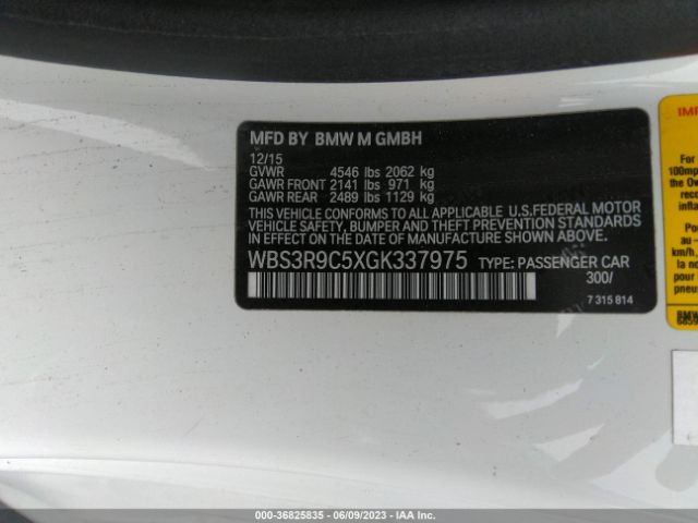 WBS3R9C5XGK337975 BMW M4