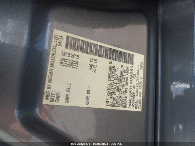 Nissan ALTIMA 2.5 2014 1N4AL3AP1EC409385 Image 11