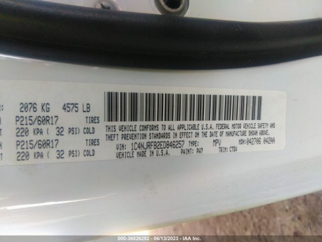 1C4NJRFB2ED846257 Jeep Patriot Latitude