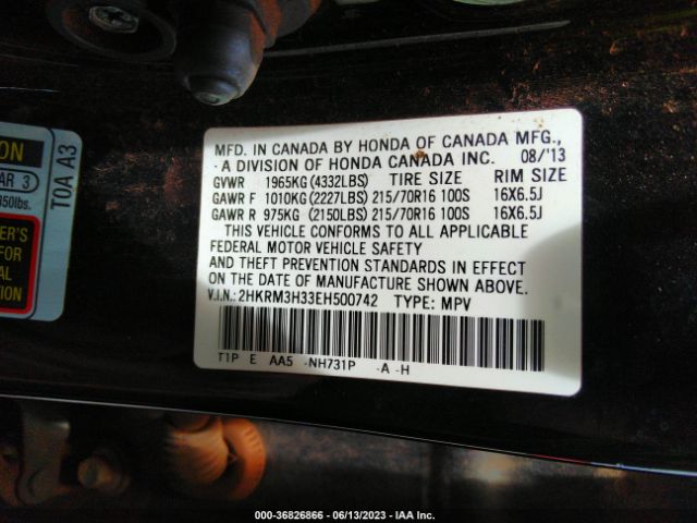 Honda CR-V LX 2014 2HKRM3H33EH500742 Image 9