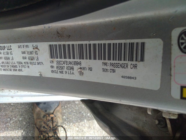 2010 DODGE AVENGER SXT VIN: 1B3CC4FB1AN189848