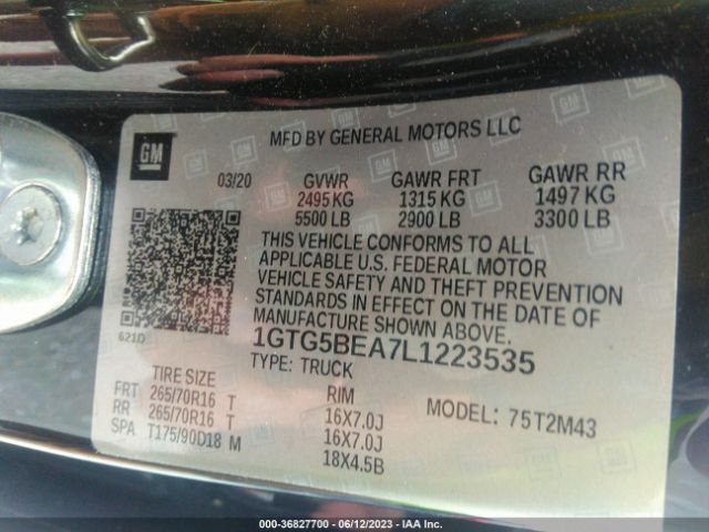 1GTG5BEA7L1223535 GMC Canyon 2wd