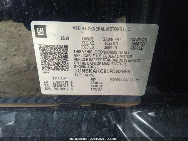 Chevrolet Tahoe Ls 2020 1GNSKAKC9LR182899 Image 9