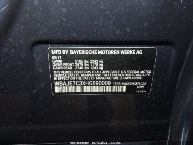 WBAJE7C3XHG890009 BMW 5 Series 540i Xdrive