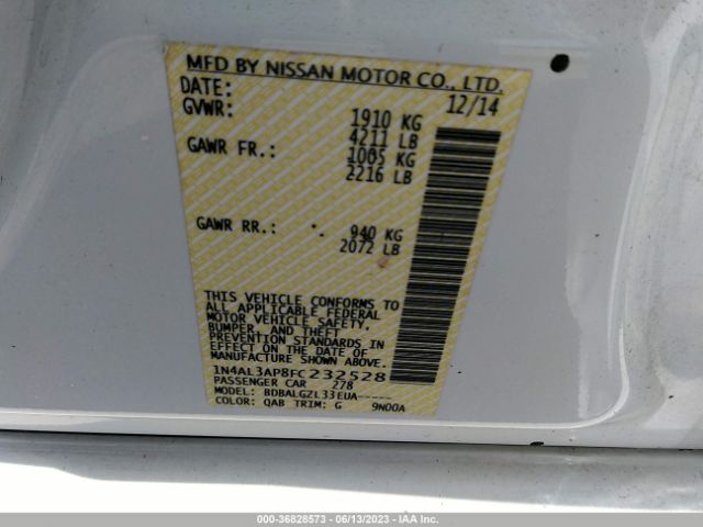 1N4AL3AP8FC232528 Nissan ALTIMA 2.5