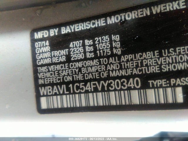 BMW X1 Xdrive28i 2015 WBAVL1C54FVY30340 Image 9