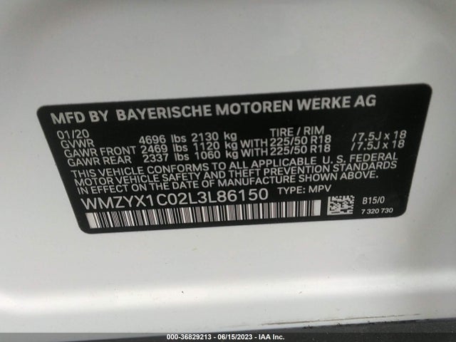 2020 MINI COUNTRYMAN COOPER S VIN: WMZYX1C02L3L86150