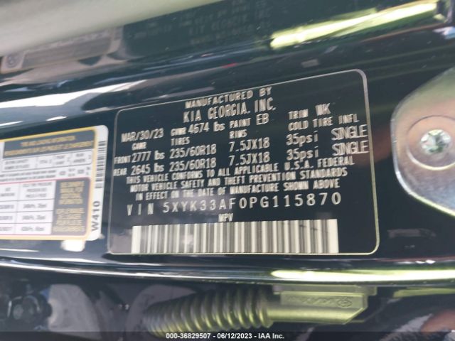 5XYK33AF0PG115870 KIA Sportage Ex