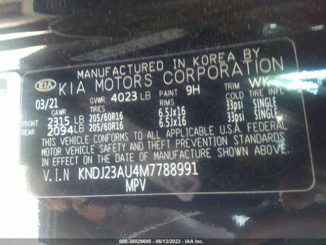 KNDJ23AU4M7788991 KIA SOUL LX