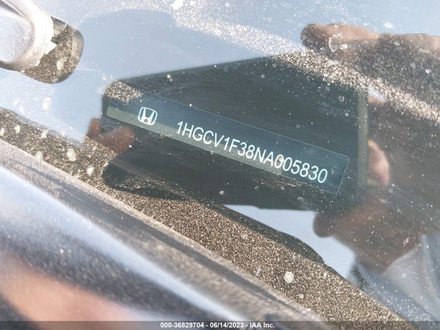 2022 HONDA ACCORD SEDAN SPORT VIN: 1HGCV1F38NA005830