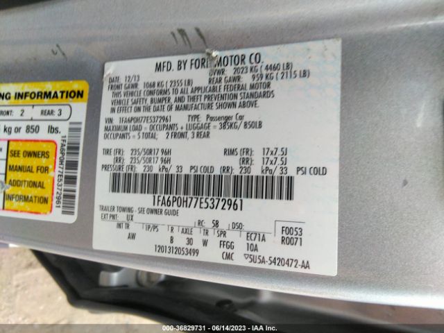 1FA6P0H77E5372961 Ford FUSION SE