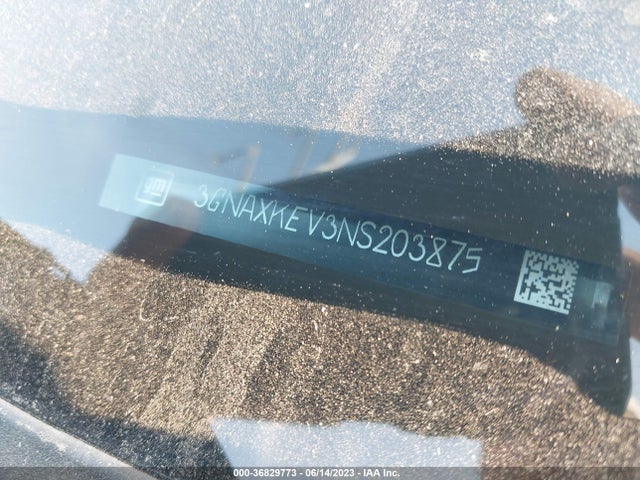 2022 CHEVROLET EQUINOX LT VIN: 3GNAXKEV3NS203875