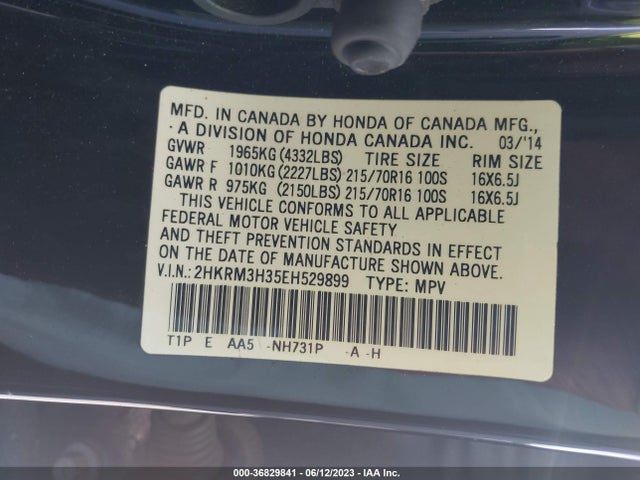 Honda CR-V LX 2014 2HKRM3H35EH529899 Image 9