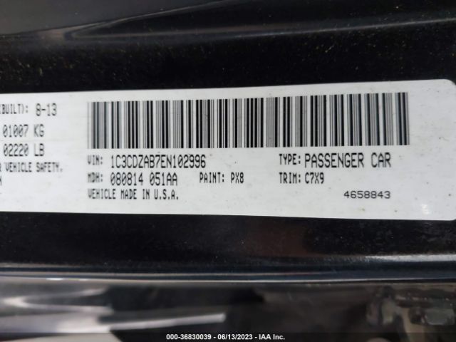 1C3CDZAB7EN102996 Dodge AVENGER SE