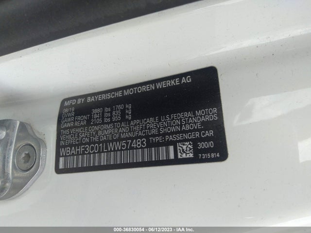 2020 BMW Z4, VIN: WBAHF3C01LWW57483