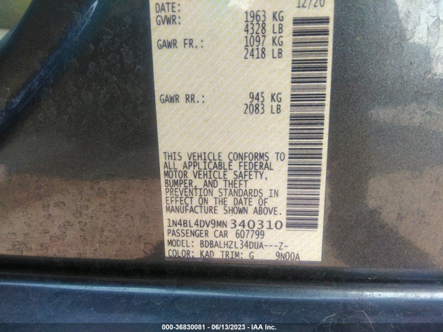 Nissan Altima 2.5 Sv 2021 1N4BL4DV9MN340310 Image 15