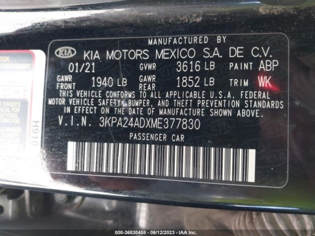 3KPA24ADXME377830 KIA RIO S