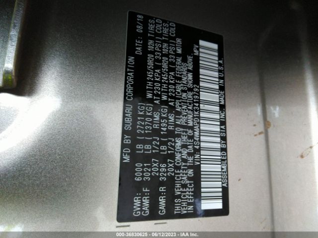 4S4WMAPD1K3419792 Subaru Ascent Limited