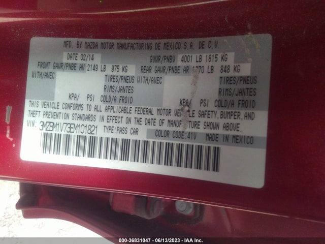 Mazda Mazda3 I Touring 2014 3MZBM1V73EM101821 Image 10