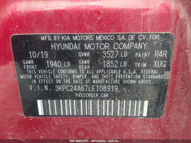 3KPC24A67LE108919 Hyundai ACCENT SE