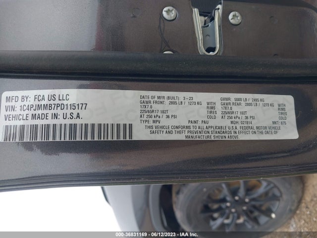 2023 Jeep Cherokee, VIN: 1C4PJMMB7PD115177