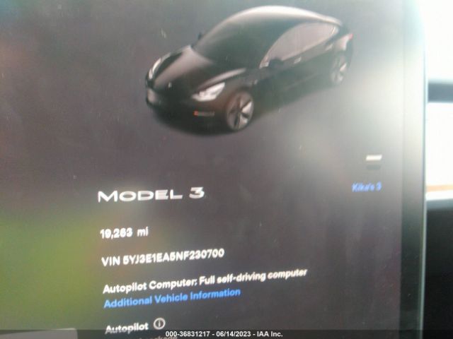5YJ3E1EA5NF230700 Tesla MODEL 3