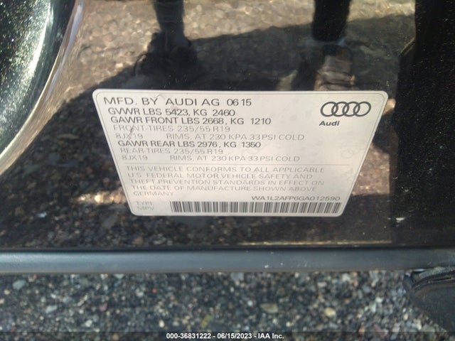 WA1L2AFP6GA012590 Audi Q5 Premium Plus