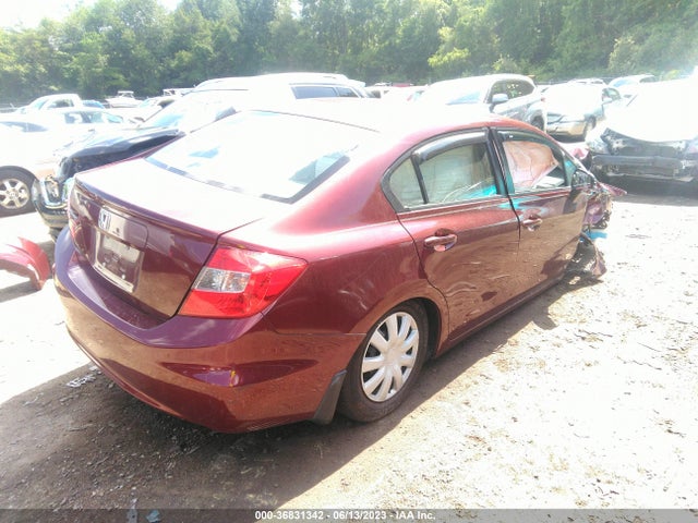 2012 HONDA CIVIC SDN LX VIN: 2HGFB2F54CH544960