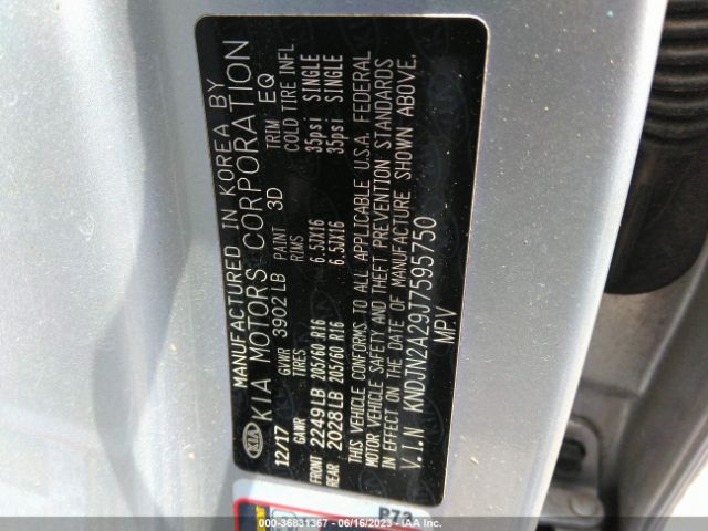 KNDJN2A29J7595750 KIA Soul Base