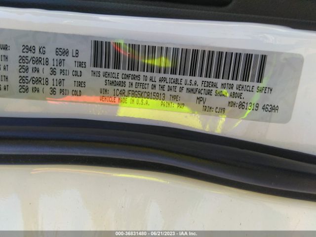 1C4RJFBG5KC815913 Jeep Grand Cherokee Limited