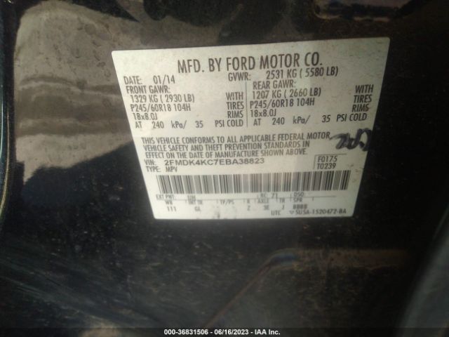 2FMDK4KC7EBA38823 Ford Edge Limited