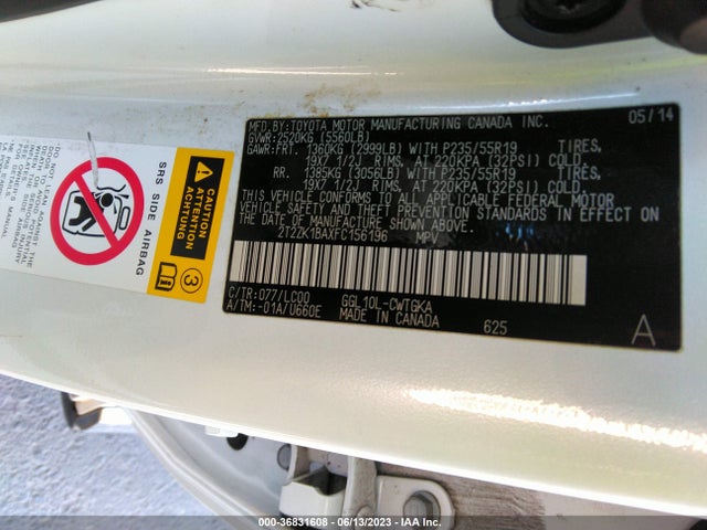 2T2ZK1BAXFC156196 Lexus RX 350