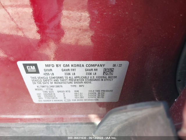 Chevrolet Trailblazer Rs 2022 KL79MTSL3NB138676 Image 9
