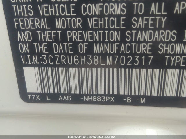 Honda HR-V LX 2020 3CZRU6H38LM702317 Image 9
